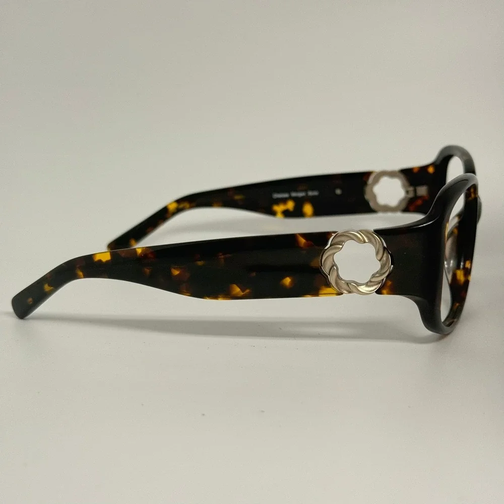 Chelsea Morgan Suns CMS 1012 TO Tortoise Oval Eyeglass Frames 57-16-135 Silver